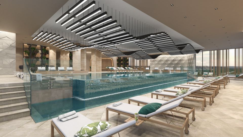 Inside pool in resort Reina del Mar